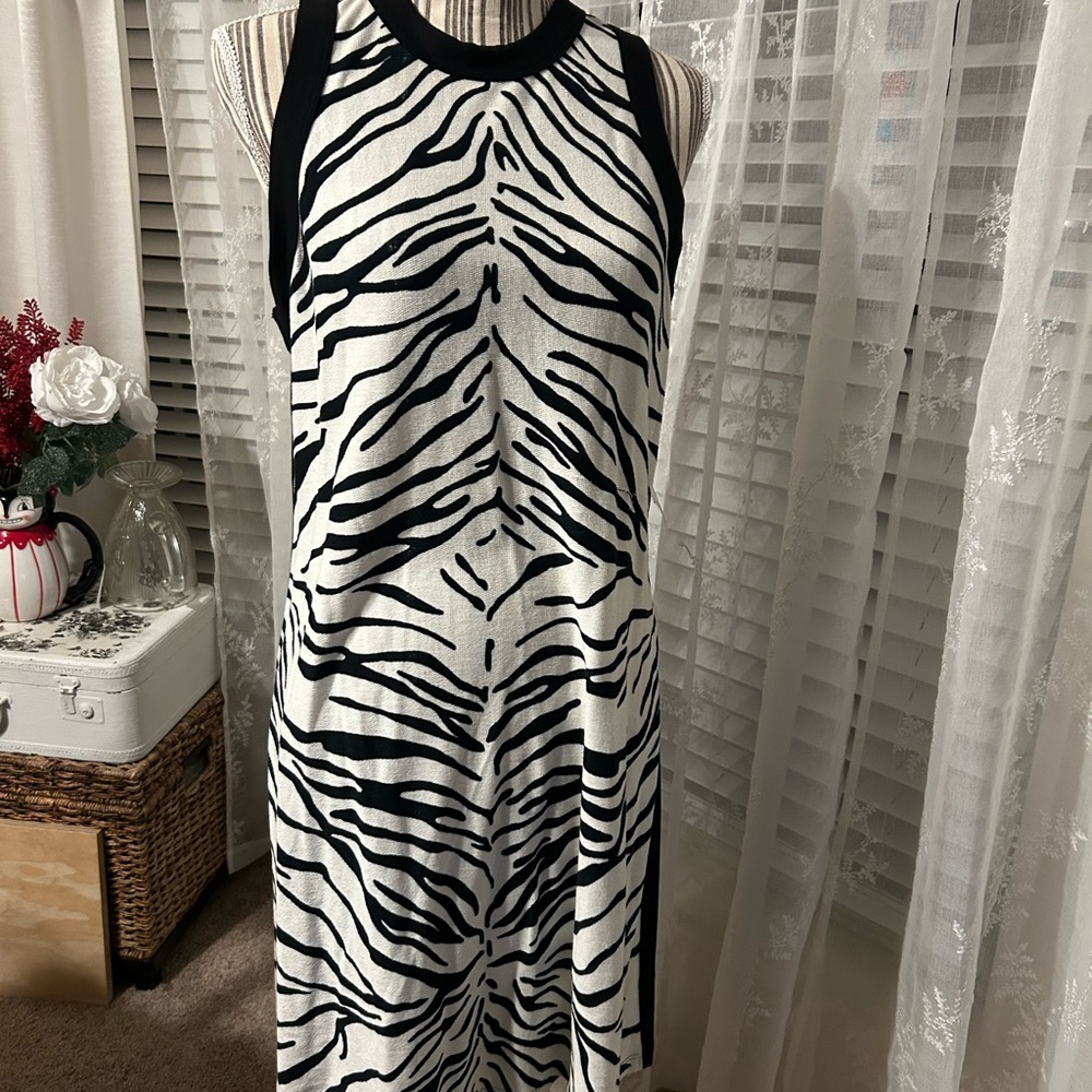 Black and White Zebra Print Dress